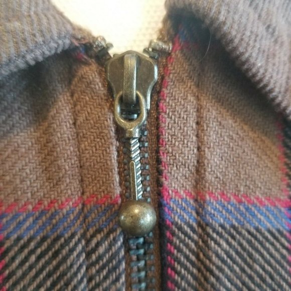 Vintage 90s Flannel Brown Plaid Maxi Skirt Set Vest Fringe Sm Top Medium Skirt - Picture 3 of 11